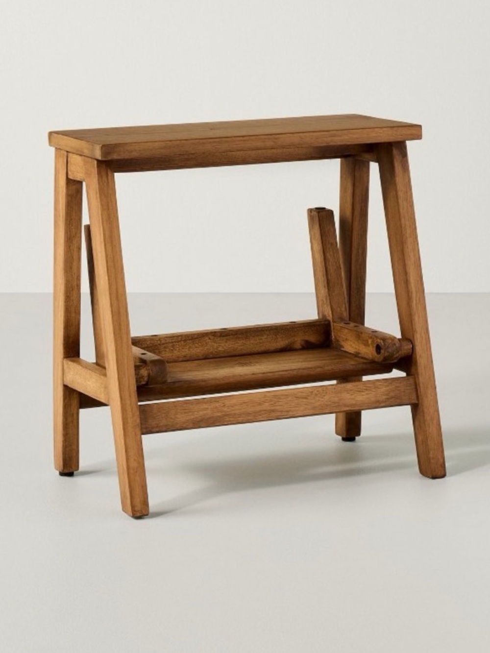 18" Wood Kitchen Step Stool - Aged Oak - Hearth & Hand with Magnolia - Picture 4 of 6